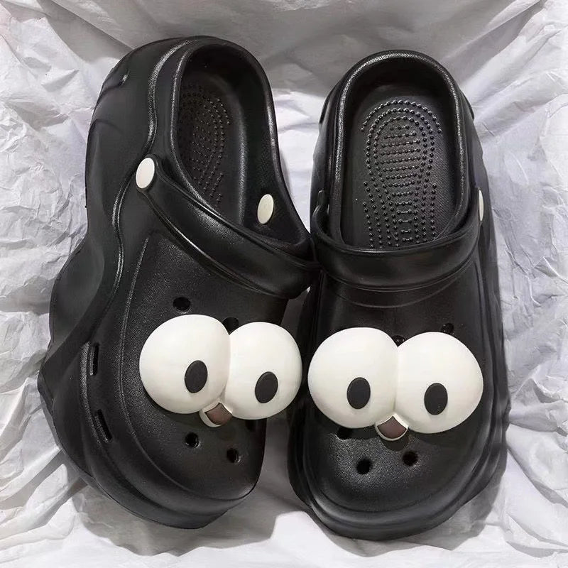 Women DIY Cute Animal button Decor Clogs Fashion Summer Spring Autumn Beach Sandals Cave Hole Female Garden Shoes Students Girls
