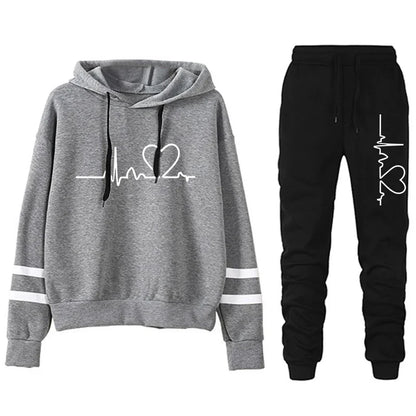 Womens Tracksuit Casual Stripe Versatile Sweatshirt Black Sweatpants Loose Print High Quality Outfits Single Piece Hoodies Pants