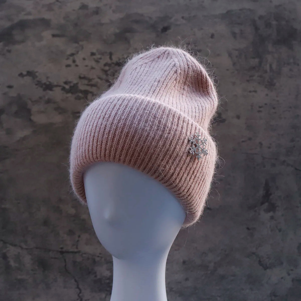 Hot Selling Winter Hat Real Rabbit Fur Winter Hats For Women Snowflake Warm Beanie cold Hats Women Solid Adult Cover Head Cap