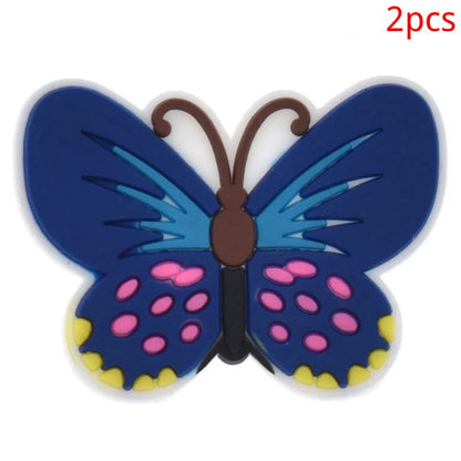 PVC Butterfly Flower Big Size Beach Bag Buckle Charms Decorations Accessories for Bog Totes Bag Woman DIY Gift Travel Pendant