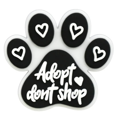 lovely dog paw PVC shoe Charms Slippers Buckle combination Fit Wristbands accessories Decoration Bands gift unisex party