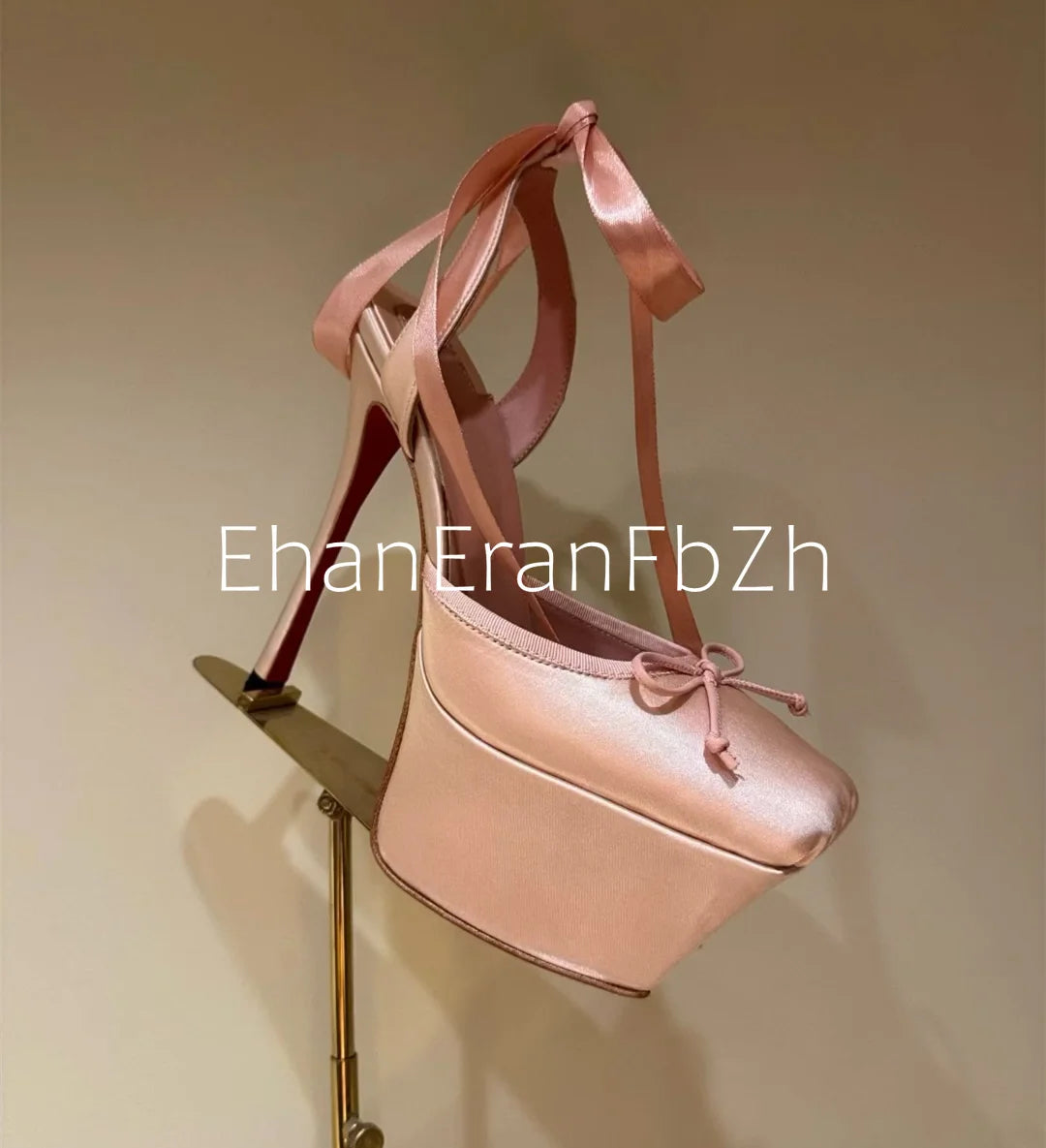 European and American Summer Women's Thick Bottom Stiletto Sandals Square Headband Butterfly Wedding Party Ballet High Heels
