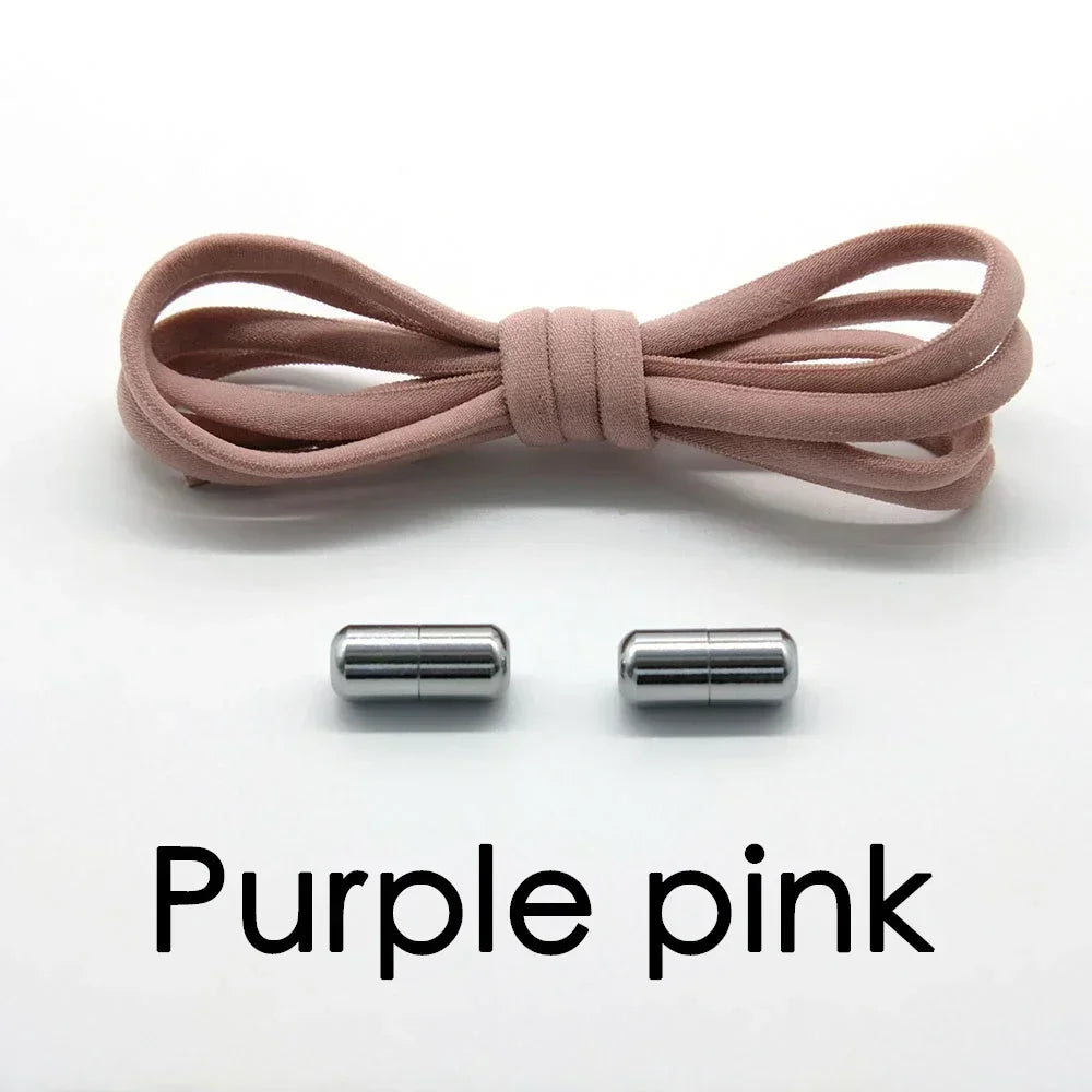 1Pair No tie ShoelacesSemicircle New Elastic Shoe Laces For Kids and Adult Sneakers Shoelace Quick Lazy Laces Color Shoestrings