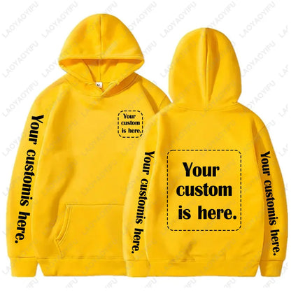 2026 Student Casual Custom Printed Text DIY Hoodie Customized Personalized Hoody Custom Hoodies Text Sweatshirt Clothes