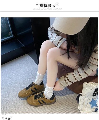 Women Tennis Sneakers Flats Ladies Fashion Mixed Colors Lace-up Vulcanized Shoes Spring Autumn Woman Outdoor Trainers Footwear