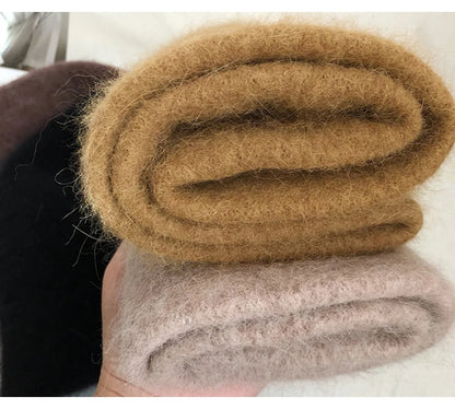 Good Angola Long Rabbit Fur Fisherman Bucket Hat Winter Fashion Soft Warm Wool Basin Cap Foldable Women Gift