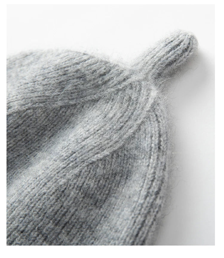 Keep Warm Winter Hat for Children Unisex Knit Cap Kids 100% Cashmere Skullies Hats for Boys Bonnet Girls Caps Accessories