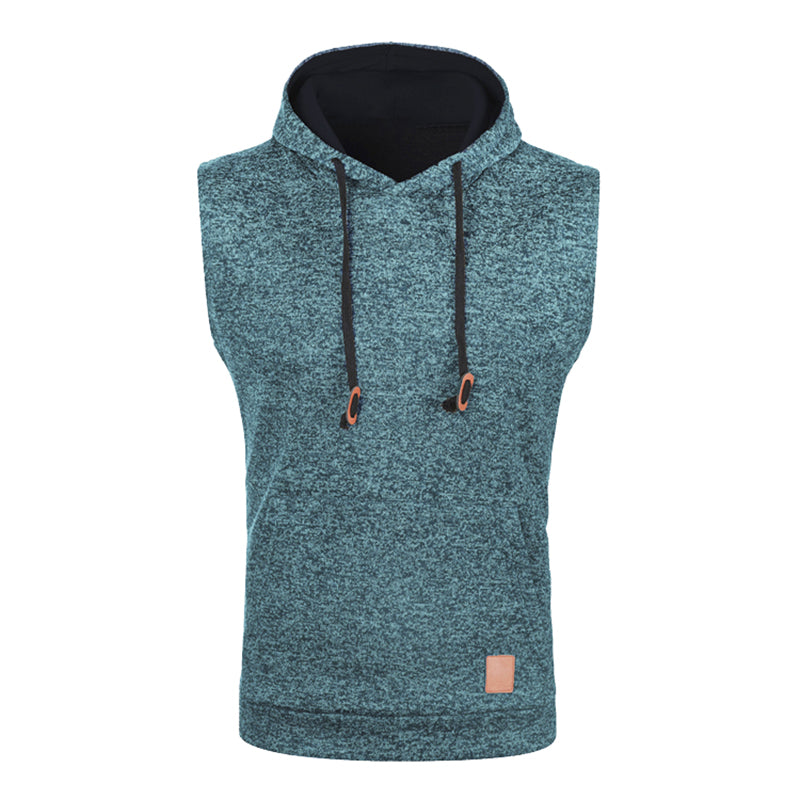 Mens Sleeveless Hoodies Fashion Casual Hooded Sweatshirt Men Bodybuilding Tank Top Sporting Shirt Waistcoat Vest Gym