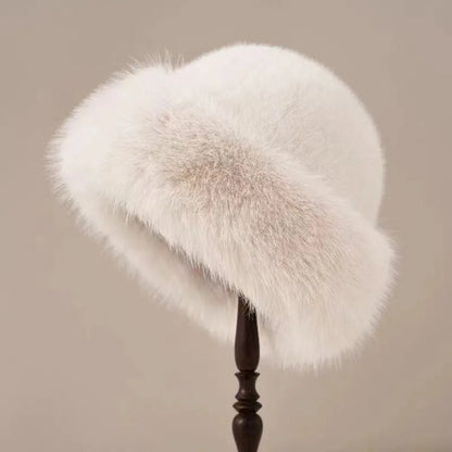 Fur Hat Women Warm Snow Ski Cap Female Faux Fox Fur Thick Warm Winter Hat Lady Windproof Russian Hat Ear Warmer Bonnet Hot Sale