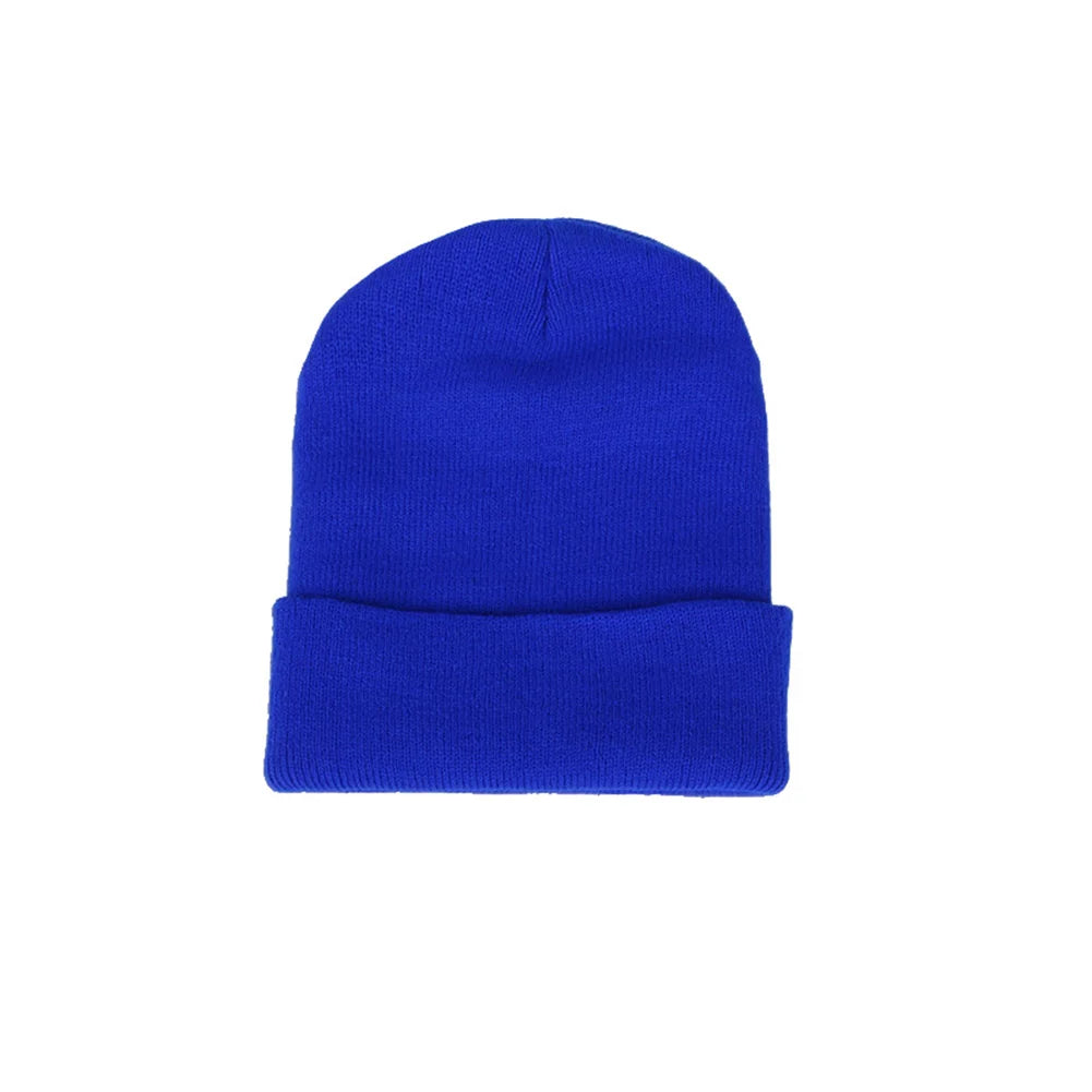 HOT SALES!!! Fashion Men's Women's Beanie Knit Ski Cap Hip-Hop Winter Warm Woolen Yarn Solid Color Hat Black Autumn Spring