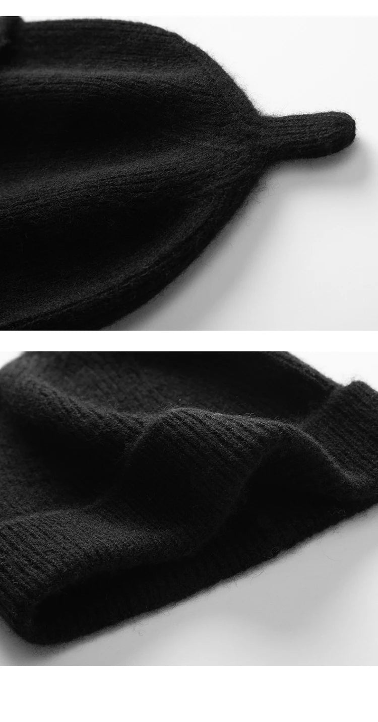 Keep Warm Winter Hat for Children Unisex Knit Cap Kids 100% Cashmere Skullies Hats for Boys Bonnet Girls Caps Accessories