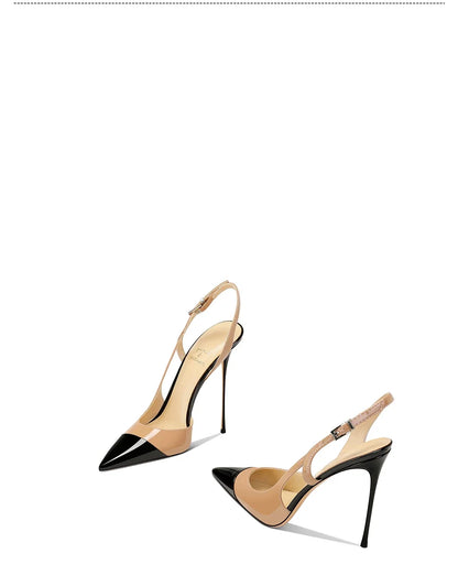 White Patent Leather Design with a High-End and Non-Tiring Foot Feel. 2026 New Pointed and Slim Heeled High Heels for Women