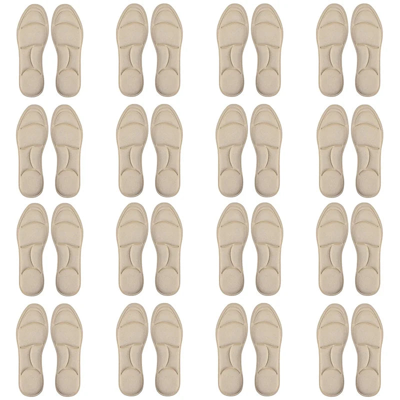 4PCS 5D Massage Memory Foam Insoles Thickening Breathable Cushion Cushioning Comfort Suitable For High Heels Insoles