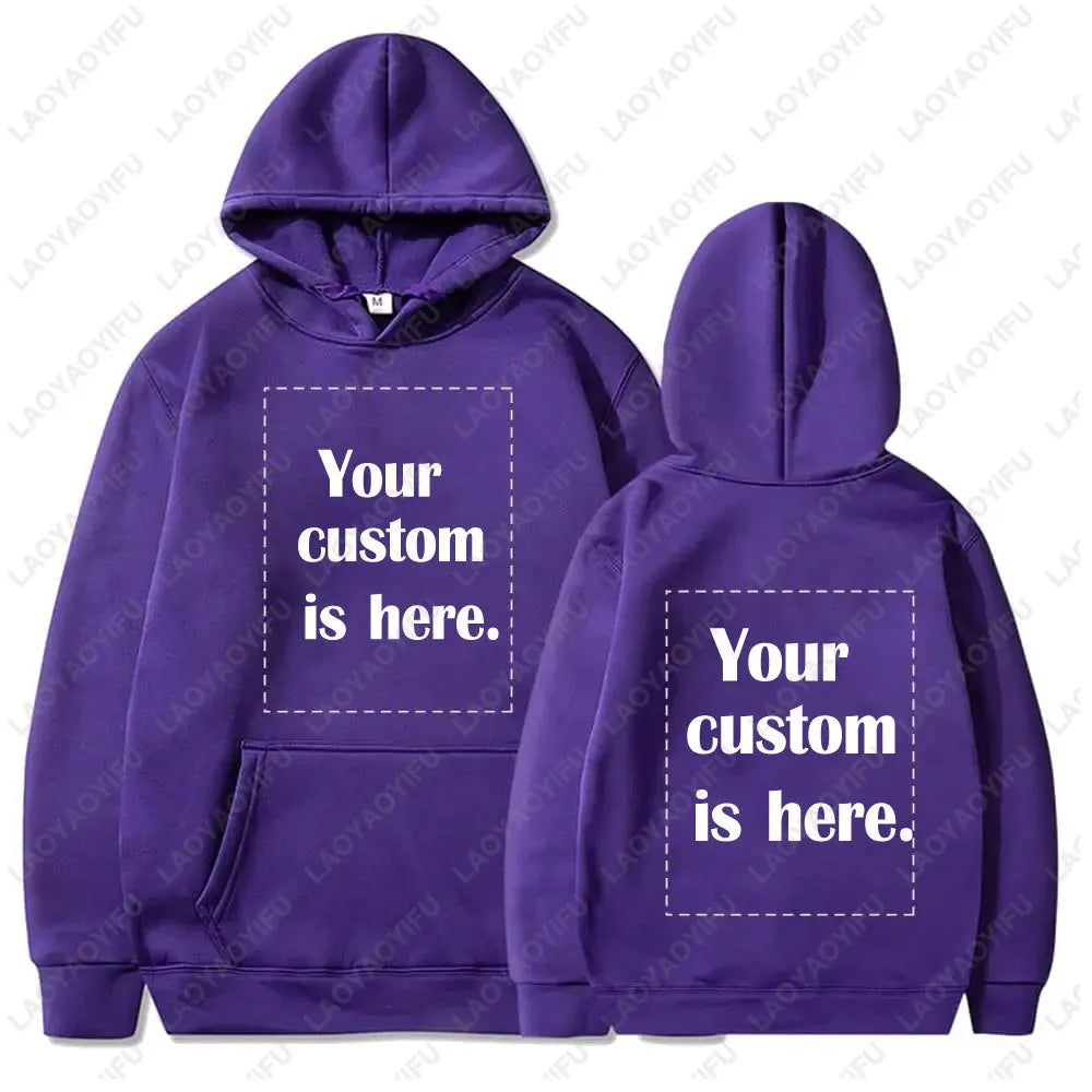 2026 Student Casual Custom Printed Text DIY Hoodie Customized Personalized Hoody Custom Hoodies Text Sweatshirt Clothes