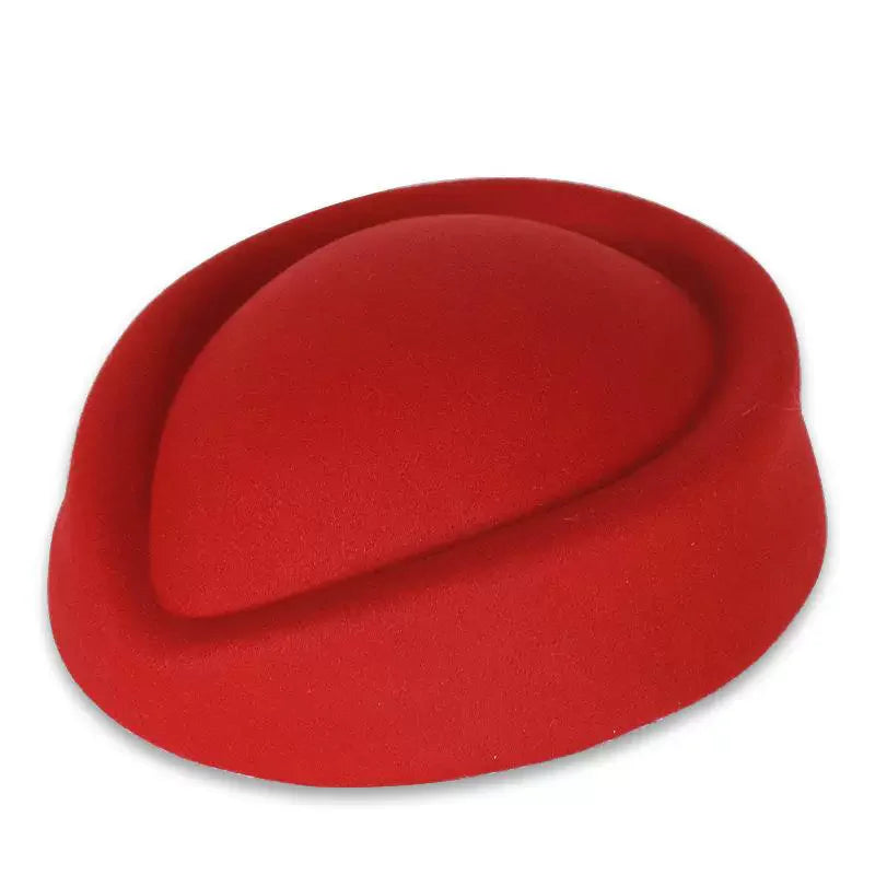 Hepburn Style Black Flat Top Berets Hat Women's French High-end Aviation Stewardess Hat Retro Republic of China Beret