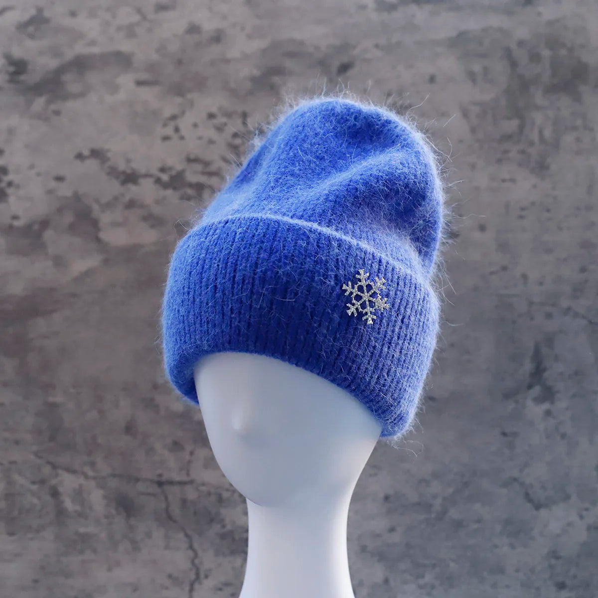 Hot Selling Winter Hat Real Rabbit Fur Winter Hats For Women Snowflake Warm Beanie cold Hats Women Solid Adult Cover Head Cap