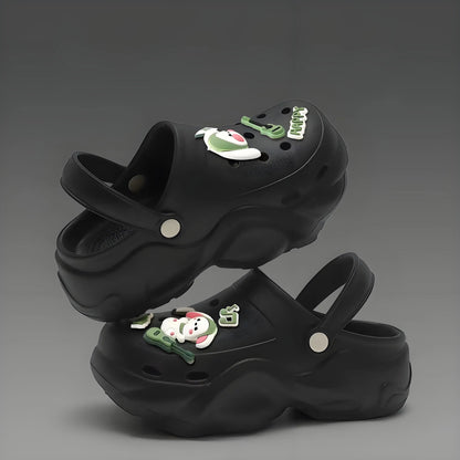 Women DIY Cute Animal button Decor Clogs Fashion Summer Spring Autumn Beach Sandals Cave Hole Female Garden Shoes Students Girls