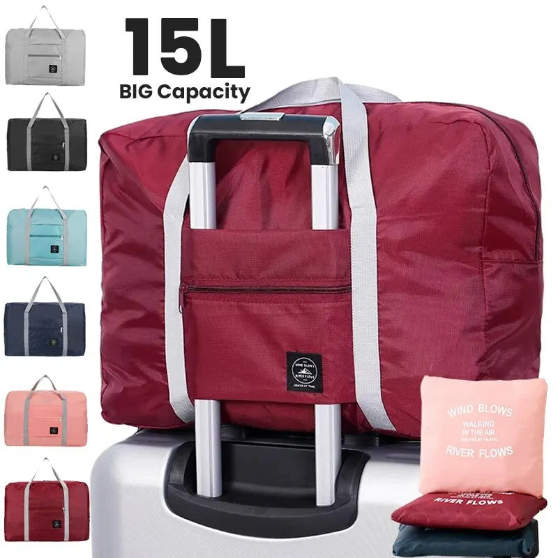 Foldable Travel Duffel Bag for Airlines Carry on Bag for Women & Men Lightweight Large Capacity Sports Weekend Trip Overnight