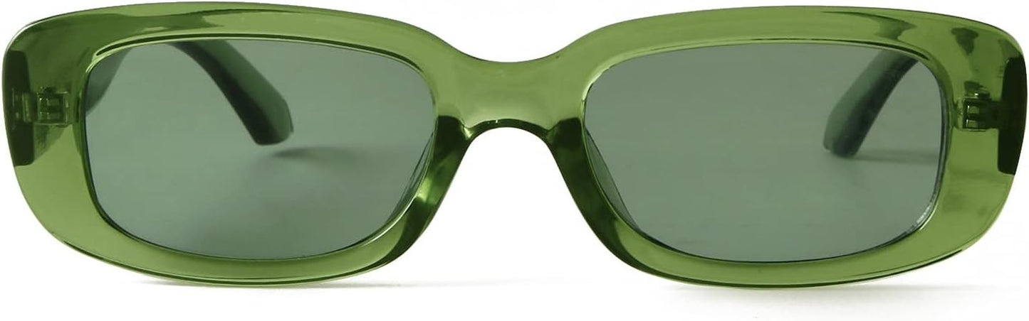 Rectangle Sunglasses for Women Men Retro 90S Trendy Narrow Rectangular Sun Glasses Fashion Y2K Unisex Stylish