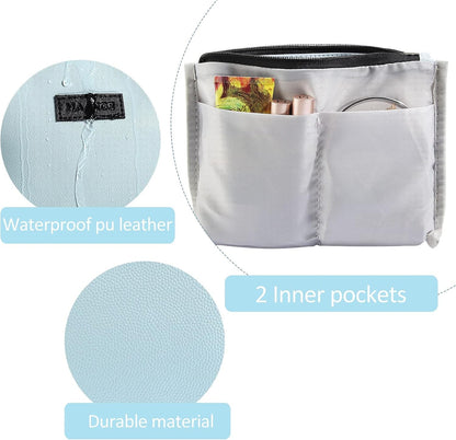 Cosmetic Bags for Women Small Makeup Bag for Purse Pu Leather Makeup Pouch Travel Makeup Bag with Zipper Make up Bag for Travelling - Miki Guru Store US