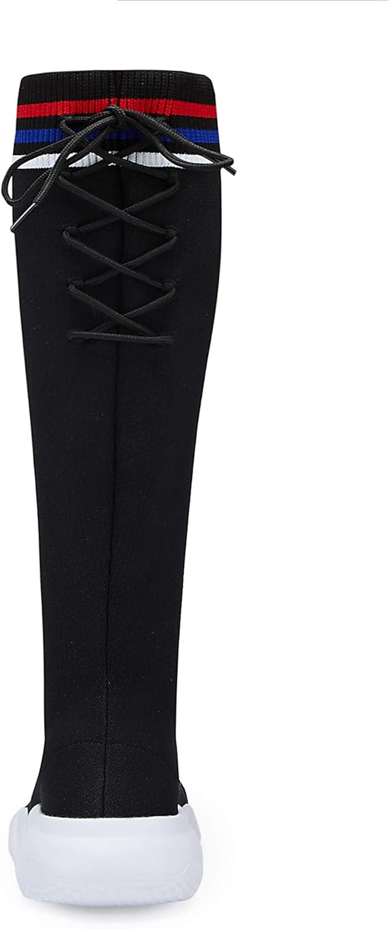 Womens Knee High Boots High Top Shoes for Girls Comfortable Slip-On Sock Sneakers
