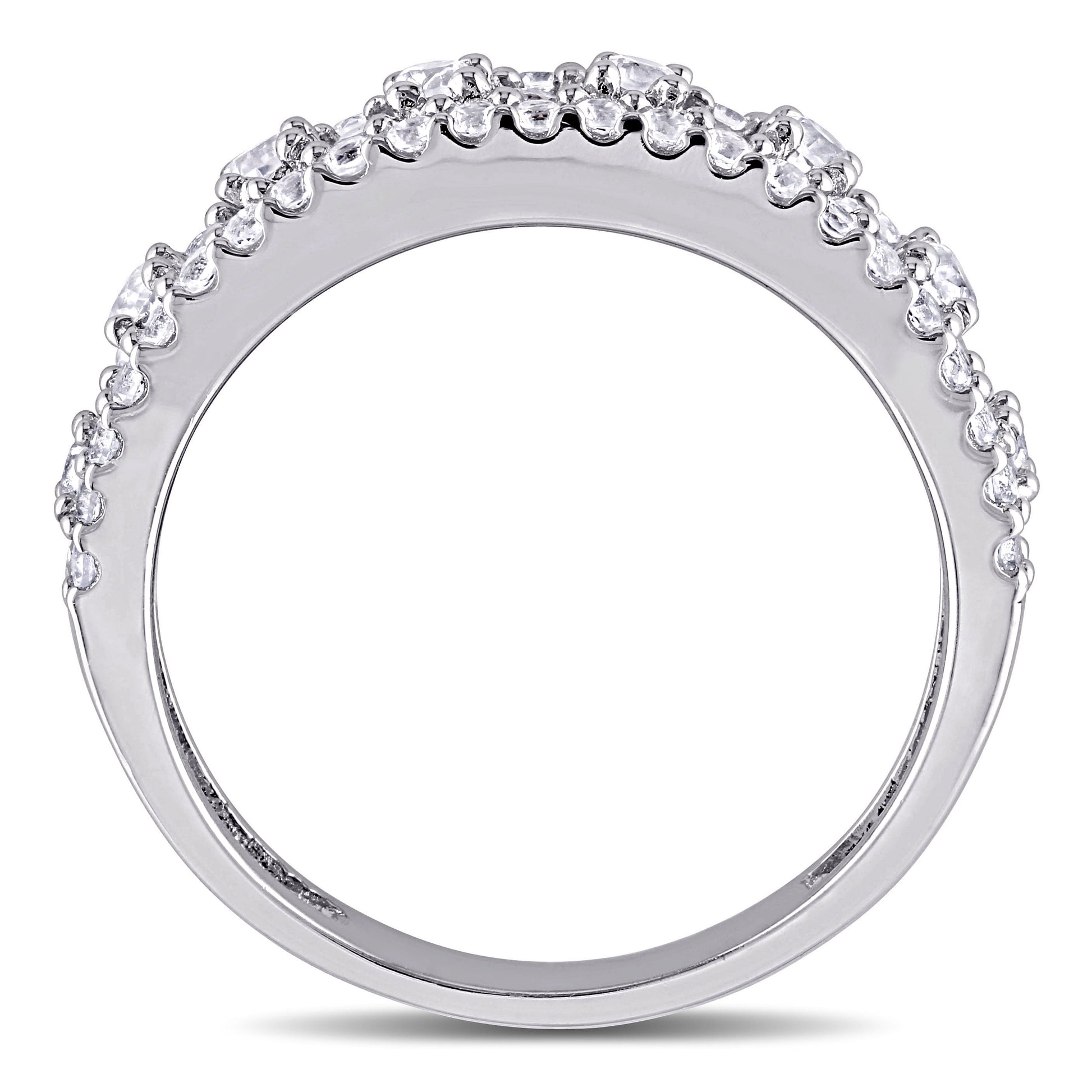 Women'S 1-1/3 CT TGW Created White Sapphire Sterling Silver Ring