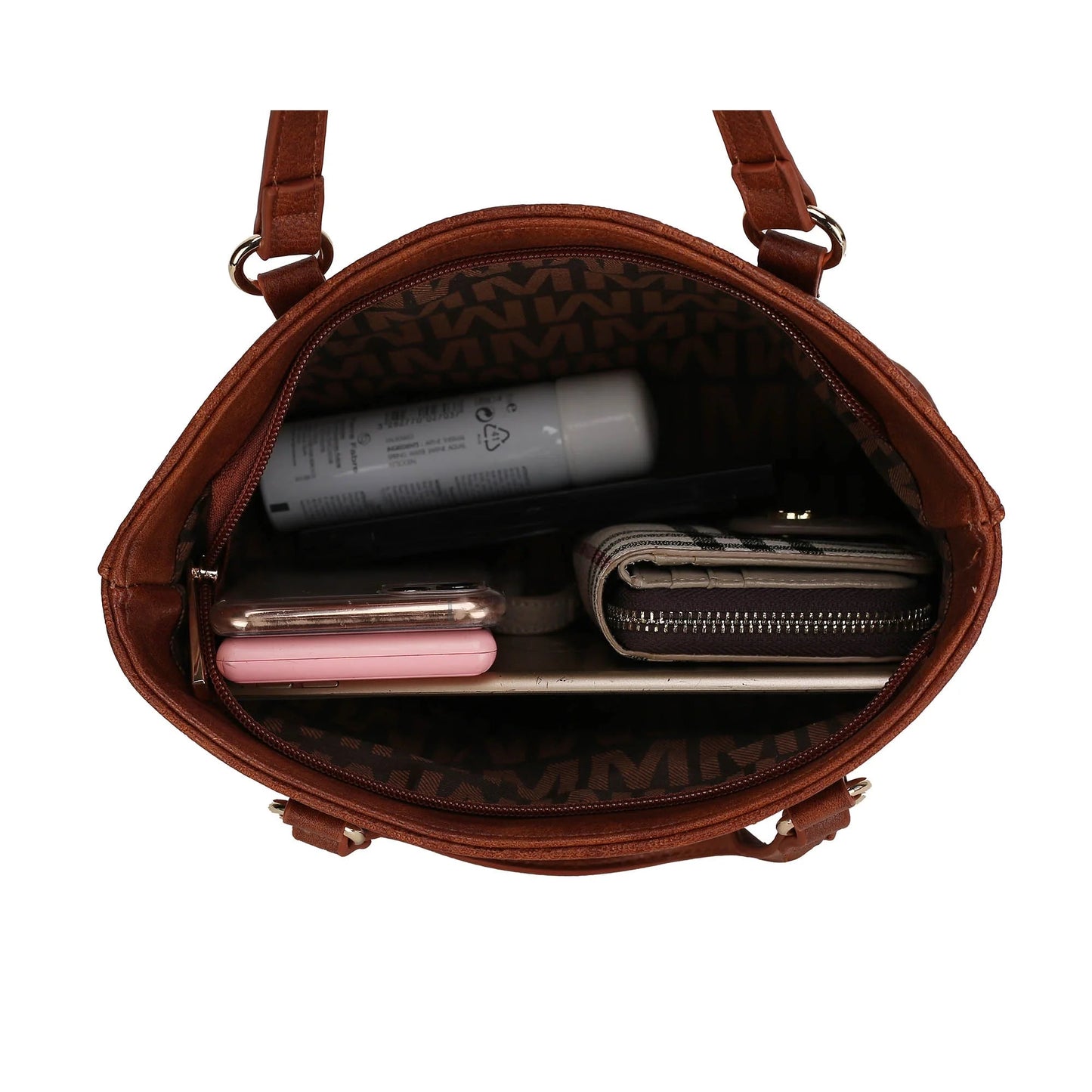 Edelyn Women'S Tote Bag, Small Tote Handbag, Pouch Purse & Wristlet Wallet, Signature Handbag 4 Pcs Set by Mia K - Miki Guru Store US