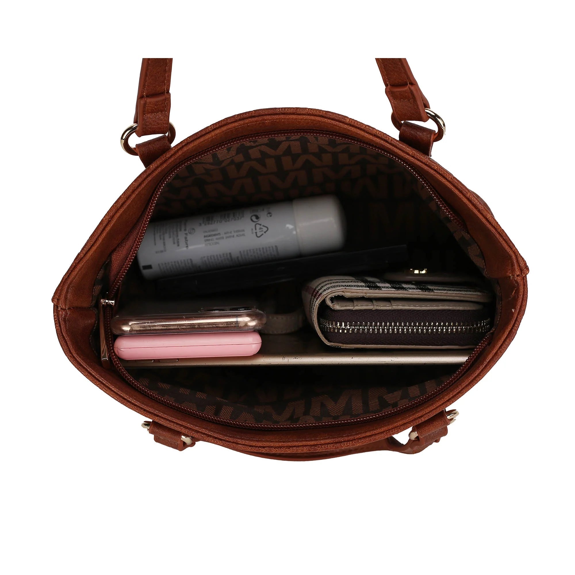 Edelyn Women'S Tote Bag, Small Tote Handbag, Pouch Purse & Wristlet Wallet, Signature Handbag 4 Pcs Set by Mia K - Miki Guru Store US