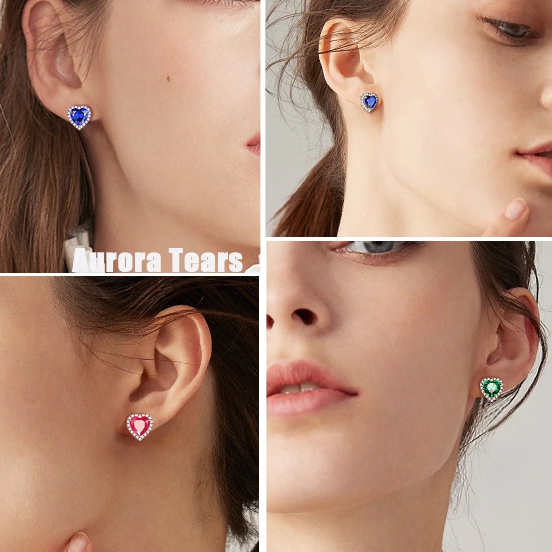 May Birthstone Jewelry Sets for Women, Green Heart Jewelry Set Emerald Necklace Earrings 925 Sterling Silver Fine Jewelry Birthday Mother'S Day Gifts - Miki Guru Store US