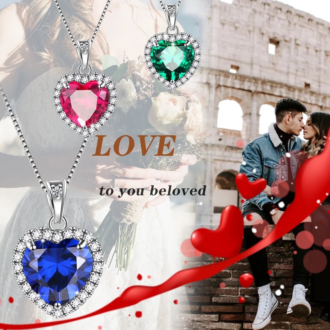 September Birthstone Necklace Women Blue Heart Necklace Sapphire Crystal CZ 925 Sterling Silver Pendant Jewelry Birthday Mother'S Day Gifts - Miki Guru Store US