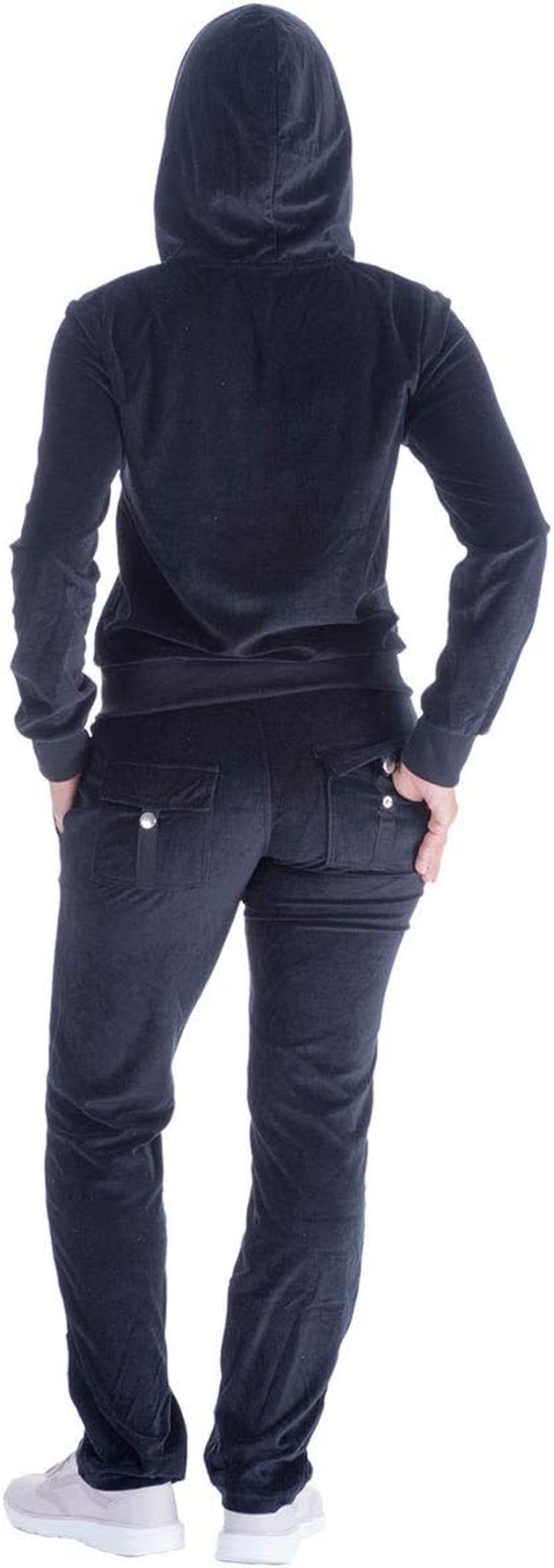 Velour Tracksuit Womens 2 Pieces Joggers Outfits Jogging Sweatsuits Set Soft Sports Sweat Suits Pants - Miki Guru Store US