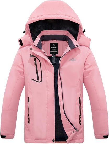 Women Hardshell Waterproof Windproof Insulated Ski Trekking Jacket - Miki Guru Store US