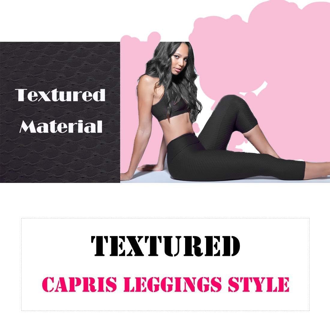 Women'S High Waist Yoga Pants Tummy Control Slimming Booty Leggings Workout Running Butt Lift Tights - Miki Guru Store US