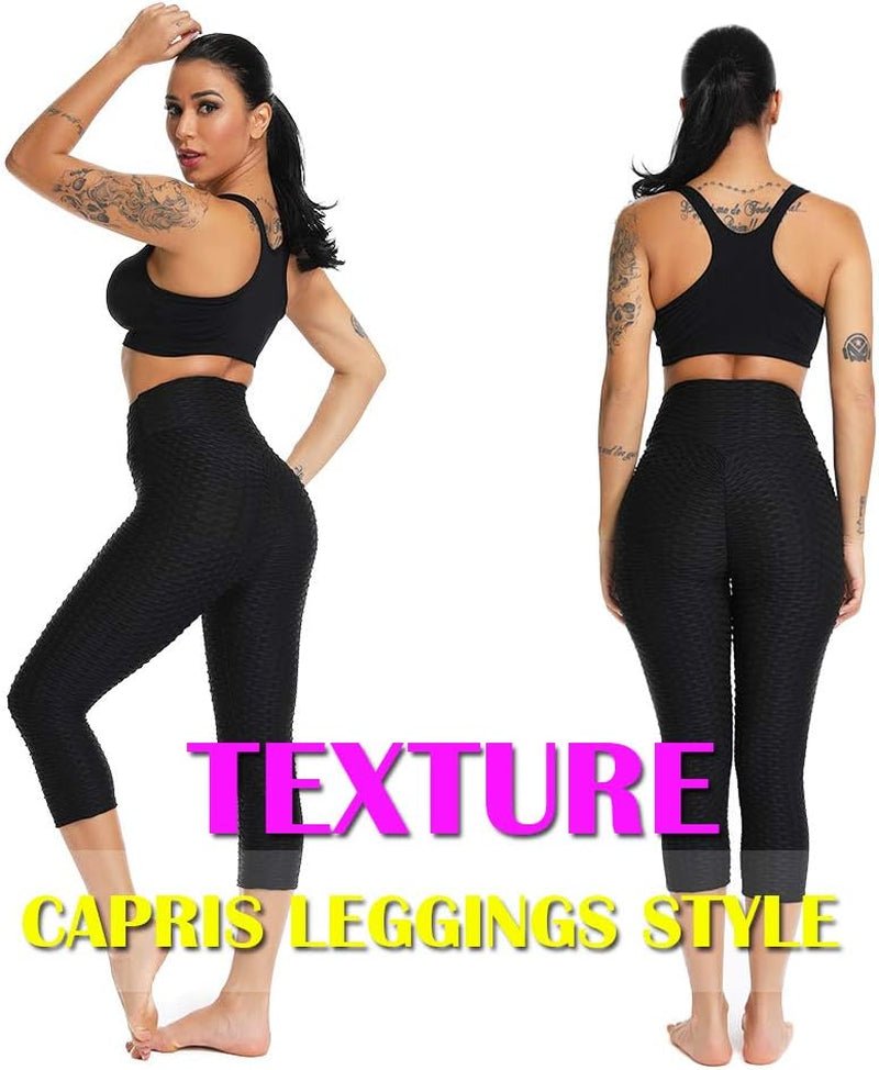 Women'S High Waist Yoga Pants Tummy Control Slimming Booty Leggings Workout Running Butt Lift Tights - Miki Guru Store US