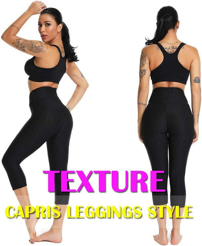 Women'S High Waist Yoga Pants Tummy Control Slimming Booty Leggings Workout Running Butt Lift Tights - Miki Guru Store US