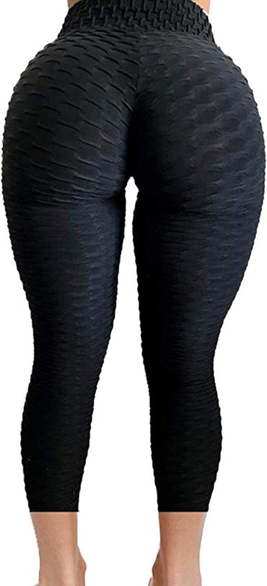 Women'S High Waist Yoga Pants Tummy Control Slimming Booty Leggings Workout Running Butt Lift Tights - Miki Guru Store US