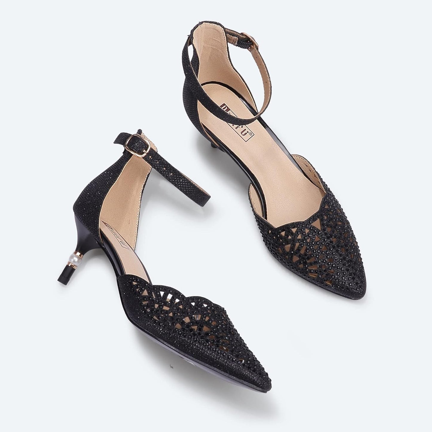 Women'S IN2 Candice Wedding Rhinestones Sequins Low Kitten Heels Pumps Dress Evening Shoes for Women Bridal Bride - Miki Guru Store US