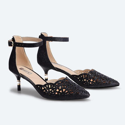 Women'S IN2 Candice Wedding Rhinestones Sequins Low Kitten Heels Pumps Dress Evening Shoes for Women Bridal Bride - Miki Guru Store US