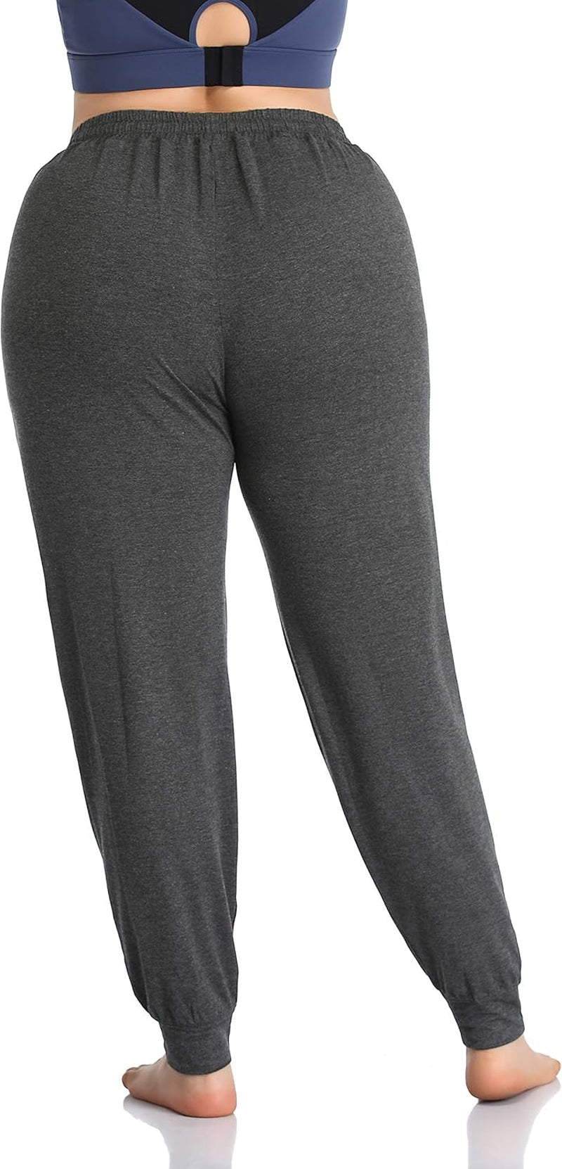 Women'S plus Size Casual Lounge Yoga Pants Comfy Relaxed Joggers Pants Drawstring with Pockets - Miki Guru Store US