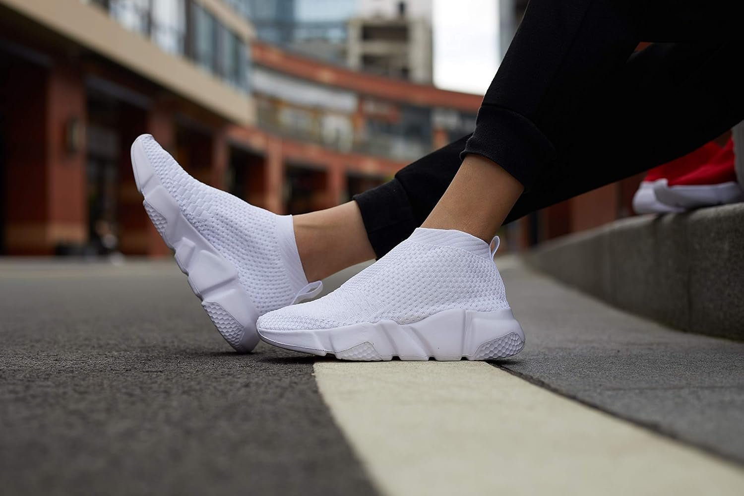 Womens Running Shoes Ladies Slip on Tennis Walking Sneakers Lightweight Breathable Comfort Work Gym Trainers Stylish Shoes - Miki Guru Store US